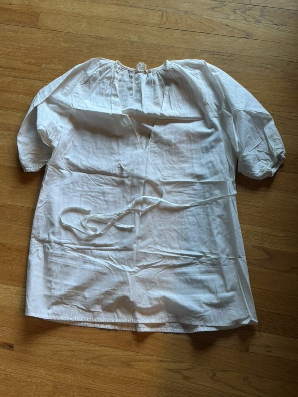 Deiji Studios Double Over Dress in White Size SM